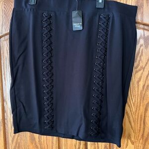 SOLD!! Torrid Black Lace-Up Skirt